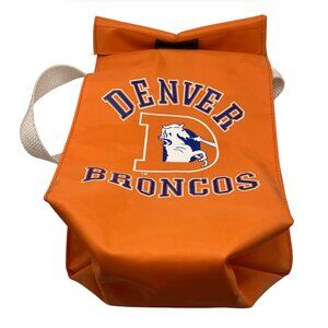Vintage 90s Denver Broncos Soft Lunch Box Cooler Bag Orange NFL